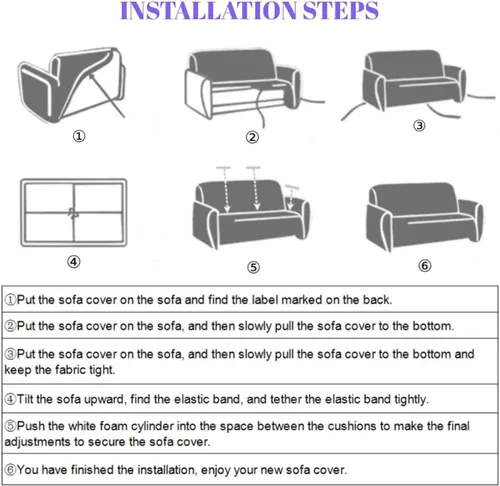 Vista 3 de ERNZI Funda de sofá estampada en 3D marmoleada, fundas elásticas blancas para sofá, fundas protectoras de muebles, funda de poliéster antideslizante