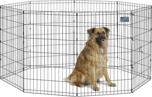 Vista 12 de Hogares para mascotas de Midwest, corral de ejercicio de metal plegable / corral para mascotas, 8 paneles cada uno