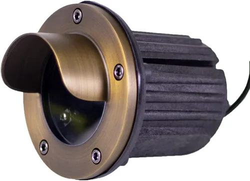 Vista 9 de Luz de pozo de latón de 12 V (parte superior blindada) con bombilla LED MR16 de 5W 2700K