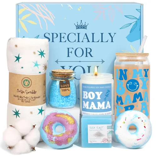 iAOVUEBY Regalos para mamá y cesta de regalo para bebé, regalos de baby shower para futura mamá, regalos posparto para madres, paquete de cuidado
