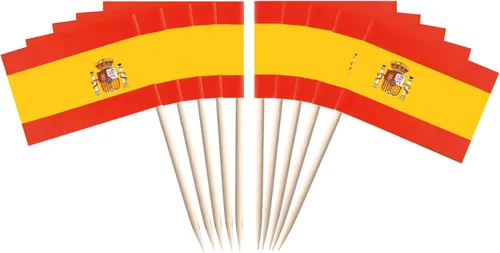 Vista 4 de CYPS - 100 palillos para cupcakes de Francia, bandera francesa, palillos de dientes para pasteles, cócteles, barras de comida, decoración