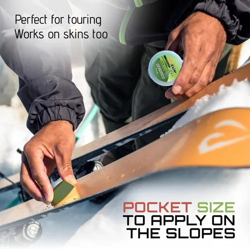 Vista 3 de ZUMWax RUB ON Wax Ski/Snowboard/Nordic Sample Pack - Universal & CHILL - 0.71 oz cada uno, fácil aplicador de corcho, de larga duración, aroma a