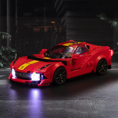 BrickBling Iluminación LED compatible con Lego Speed Champions Ferrari 812 Competizione 76914; nuevo kit de luces 2023 compatible con Lego Ferrari;