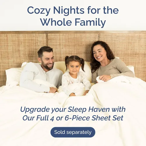 Vista 173 de Sábana encimera de bolsillo profundo, más suave que el algodón egipcio, 1 sábana encimera para colchón tamaño Queen