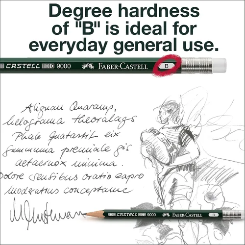Vista 5 de Faber-Castell Perfect Pencil 9000 - Recambio de 3 unidades, plomo #2, sacapuntas y extensor (paquete de 1)