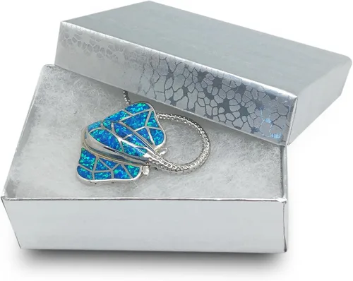 Vista 14 de TheDisplayGuys - Paquete de 100 cajas de cartón rellenas de algodón #33 para joyas, papel de aluminio plateado (3.5 x 3.5 x 1.0 pulgadas)