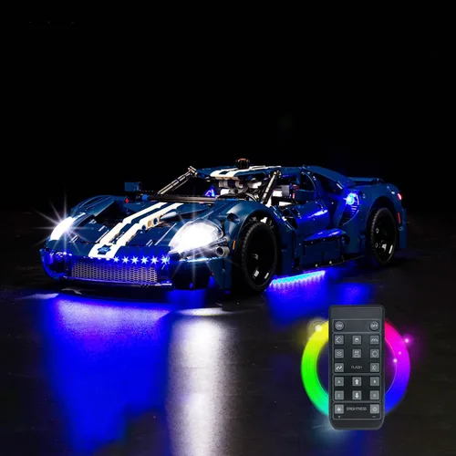 Vista 10 de Kit de luces mejorado compatible con el modelo de auto Lego Technic Ford GT 2022 42154, decoración de luces compatible con 42154 (modelo no incluido)