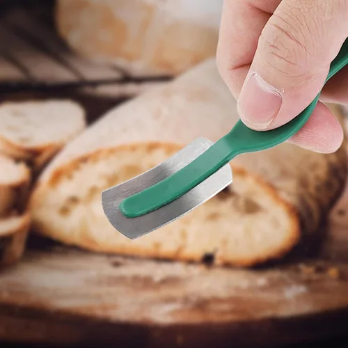 Vista 7 de Pan Lame, herramienta de corte de masa de acero inoxidable, cuchillo de puntuación para panaderos, para el hogar, panadería, restaurante, café uso