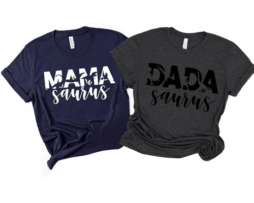 Mama and Dada Saurus Shirt, Mamasaurus T-shirt, Dino Mom Dad Shirt, Mom saurus Tshirt, Best Mom Gift, Creative Mama Shirt, Mother Day Outfit