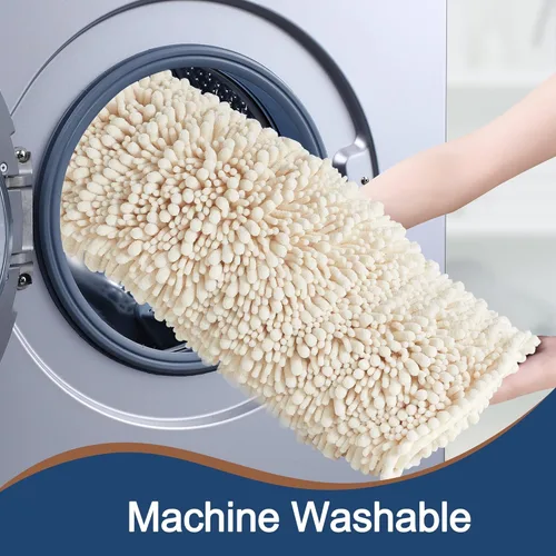 Vista 74 de FLOLEOPA Alfombras de baño de microfibra suave y esponjosa, tapetes de baño absorbentes, antideslizantes, lavables a máquina y de secado rápido