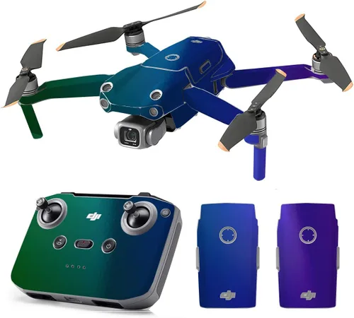 Vista 43 de SopiGuard Skin for DJI Mavic Air 2s Juego completo de calcomanías de vinilo de precisión + controlador + 3 fundas de batería (blanco mate)