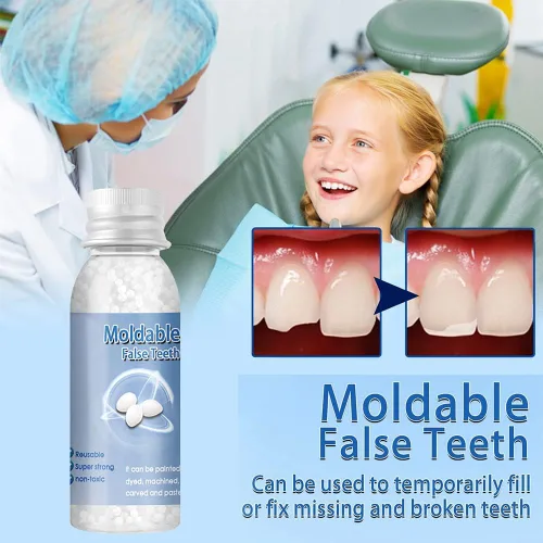 Vista 5 de Kit de reparación de dientes, kit de reemplazo de dientes para restauración temporal de dientes perdidos y rotos, reemplazo de dentaduras postizas