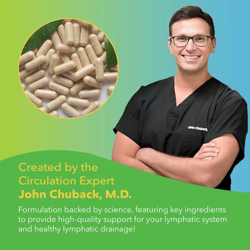 Vista 2 de VITASUPPORTMD Fórmula linfática, diosmina hesperidina 1000 mg, apoyo linfático MPFF, soporte del sistema linfático, vitamina D3 y suplemento