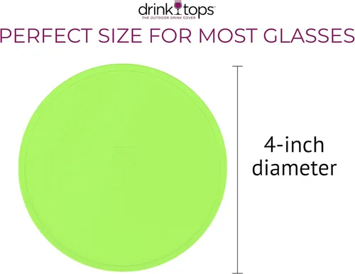 Vista 6 de Drink Tops Tap & Seal - Cubierta para vasos de bebida al aire libre, succiona suavemente a los vasos para mantener las partículas fuera y reducir