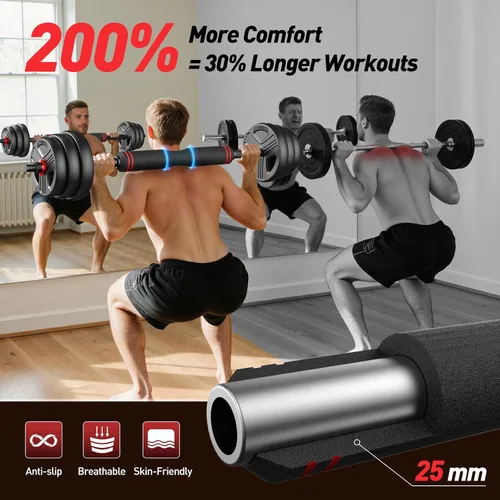 Vista 6 de FITPLAM Adjustable dumbbell set,20/35/45/55/70/90lbs Free Weights set with upgraded nut, 5 in 1 Weight Set Used as Kettlebells, Barbell, Push up
