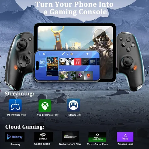 Vista 3 de DongBlitz Phone game Controller for Android & iPhone 15/16/17 Series Hall Effect Joystick & Plug & Play USB-C Controller, No Lag Precision Play