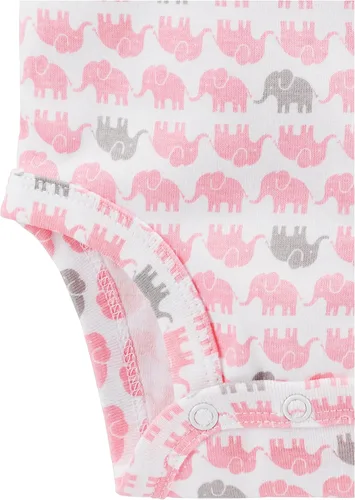 Vista 2 de Simple Joys by Carter's - Mameluco de manga corta para niñas bebé, paquete de 6