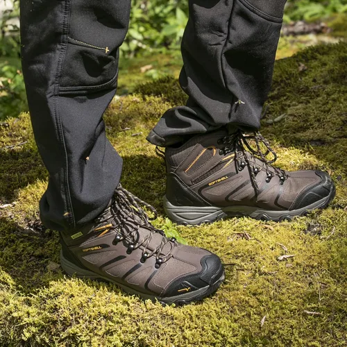 Vista 8 de NORTIV 8 - Botas de senderismo para hombre, impermeables, ligeras, para exteriores, mochileros, senderismo