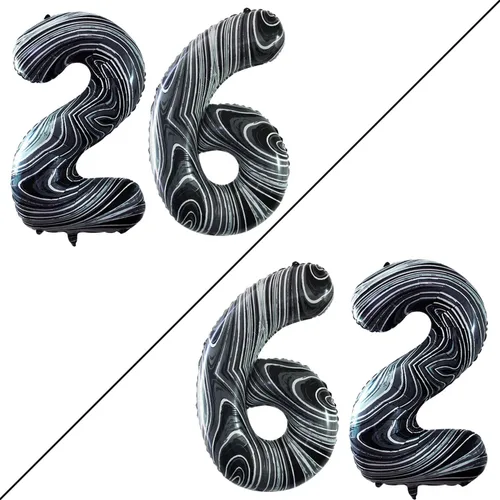 Vista 38 de GOER Globos con el número 80 para decoraciones de fiesta de cumpleaños número 80, globos de helio de aluminio jumbo de 42 pulgadas para 80 Oro rosa