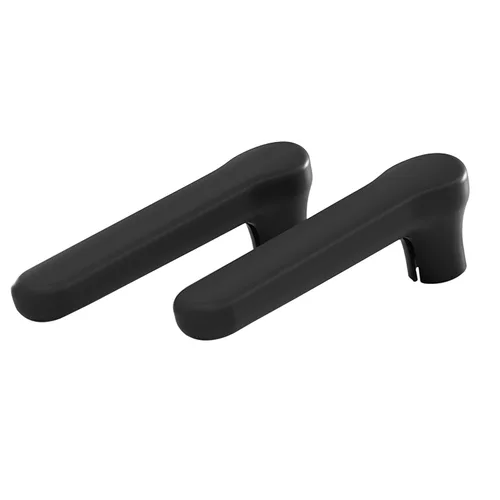 Juego de 2 cubiertas de silicona para manija de puerta, protector brillante para manija de puerta, fundas anticolisión (negro)