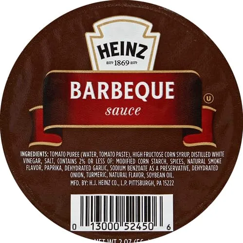 Vista 2 de Heinz Salsa de barbacoa de una sola porción (60 unidades, tazas de 2 onzas)