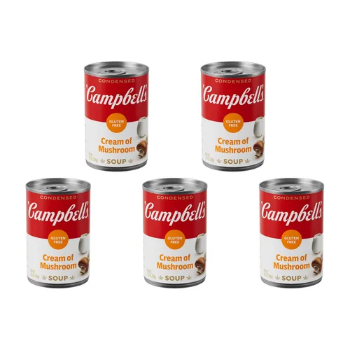Vista 16 de Campbell's Crema de sodio condensada con 25% menos de sopa de hongos, lata de 10.5 onzas
