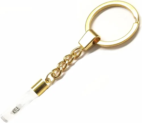 Vista 6 de Customized personalized name on a grain of rice- Necklace, keychain or both with a 2mm stainless steel figaro chain