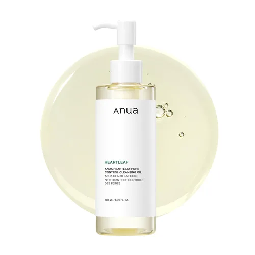 Anua Heartleaf Aceite limpiador para control de poros, limpiador de aceite para cara, removedor de puntos negros de maquillaje, cuidado de la piel