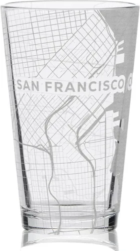 Vista 7 de Santa FE NEW MEXICO - Vaso de cerveza grabado con mapa de calle de la ciudad, idea de regalo perfecta y decoración única