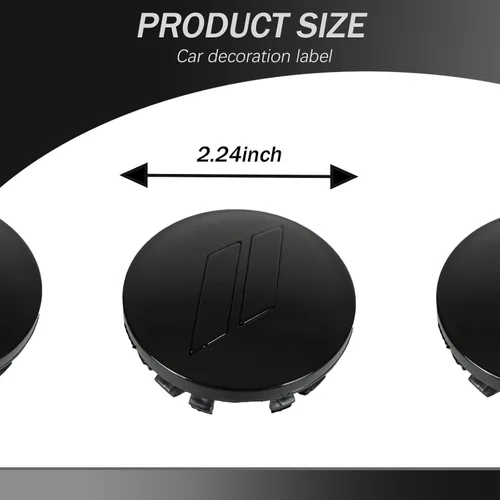 Vista 2 de 4 piezas de 63 mm 2.5 pulgadas de cubiertas de tapas centrales para ruedas con corte para Dodge Charger Durango Dart 2015-2020 Jeep/Chrysler