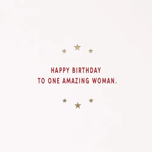 Vista 3 de Tarjeta de cumpleaños Hallmark Signature para mujeres (Wonder Woman)