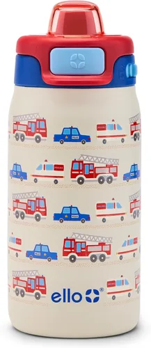 Vista 21 de Ello Pop & Fill - Botella de agua de 18 onzas de acero inoxidable para niños con tapa de llenado rápido Botella aislada al vacío libre de BPA