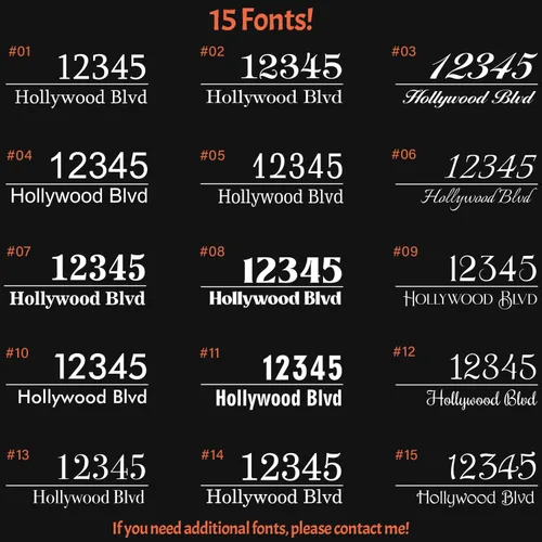 Vista 3 de Calcomanía personalizada de números de buzón, letreros de dirección de calle, calcomanías de números de buzón de vinilo reflectante, para buzón