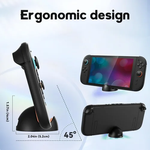 Vista 3 de Base de carga para Nintendo Switch 2 (2025) o 1LiteOLED, estación de carga portátil para viajes o exteriores y hogar (no incluye cable)