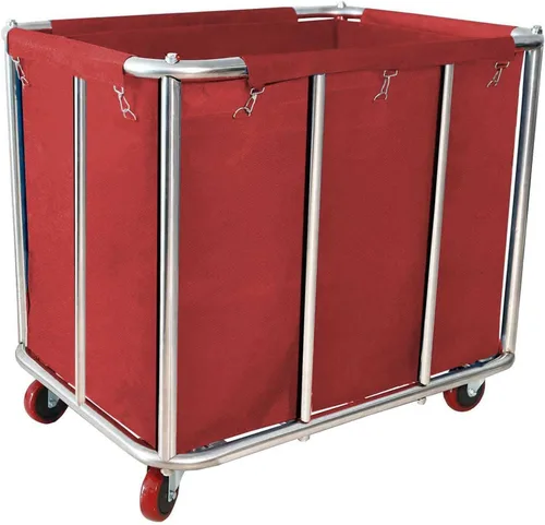 Vista 13 de Carrito de lavandería comercial, cesta de lavandería industrial grande de 11.35 Bushel con ruedas de 4 pulgadas, cestas de lavandería resistentes