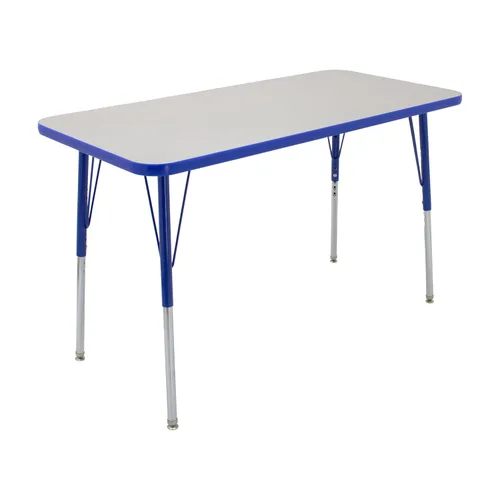 Vista 18 de FDP - Mesa rectangular de borrado en seco para actividades escolares y de oficina (24 x 36 pulgadas), patas estándar con deslizadores giratorios