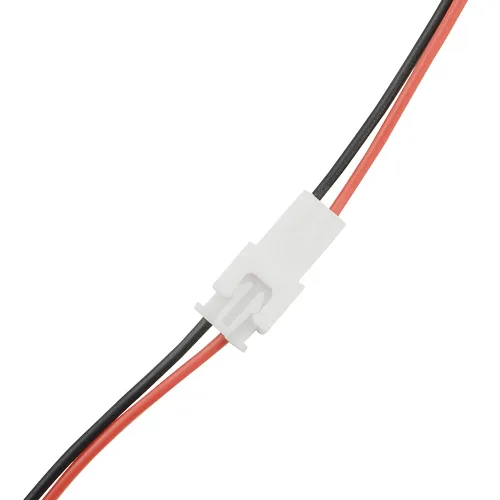 Vista 5 de XINGYHENG 100 unidades (50 pares) 0.100 in 2PIN hembra y macho enchufe de conexión con conector de terminal rojo negro cable compatible con JST-XHP