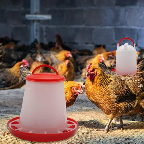 Vista 4 de Kit de comedero y bebedero para pollitos, comedero de pollos de 3.3 lbs y bebedero de pollos de 1,5 L para aves de corral, pato, codorniz