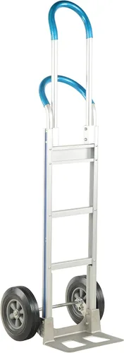 Vestil ALUM-LOOP-H-HR - Carretilla de mano de aluminio con doble asa de bucle con ruedas de goma dura de 18-1/2 pulgadas x 20 pulgadas x 62-13/16