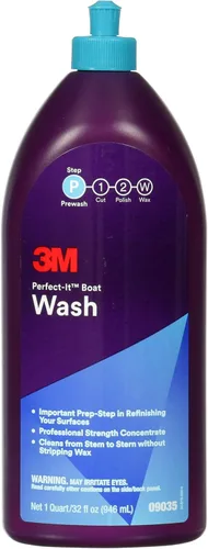Perfect-It 3M Lavado para Botes, 09035, 1 Cuarto, Fórmula Concentrada de Fuerza Profesional, Limpieza Suave, Seguro para Gelcoat, Pintura, Fibra de