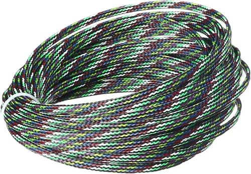 Vista 116 de Wenheww - Funda de cable trenzada expandible de PET, de 1.64 pies a 3/8 pulgadas, manga negra para organización de cables, protector de cable