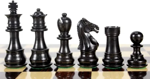 House of Chess - Juego de ajedrez de madera Ebonized/Boj Galaxy Staunton Piezas King Altura 3" - Triple ponderado