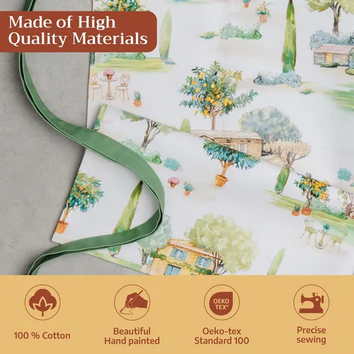 Vista 618 de Maison d' Hermine Delantales para mujer con bolsillo, 100% algodón (27.50 x 31.50 pulgadas)