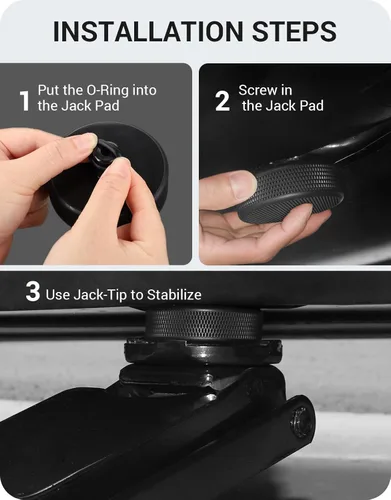 Vista 6 de BASENOR Almohadilla de gato elevador para Tesla Model Y(Juniper) 2013-2026/3/S/X, discos de gato con estuche de almacenamiento, gatos elevadores