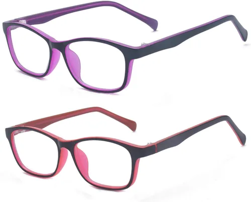 Vista 11 de Outray - Gafas de sol para niños, antiazules, rectangulares, antigolpes, con luz azul, UV400, antirreflejos, Negro