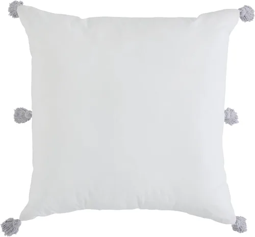 Vista 3 de Indigo Ink - Almohada decorativa, almohada de diamante acolchada con borlas, cojines decorativos para sofá o cama, decoración bohemia del hogar, 20
