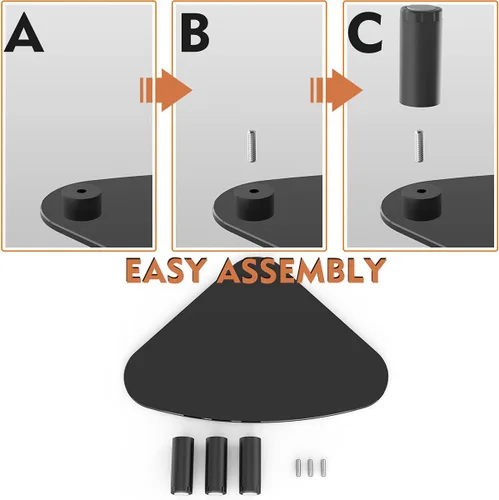 Vista 5 de Hemudu Vidrio templado para elevar monitor de computadora/Soporte de esquina de escritorio triangular que ahorra espacio para monitor de computadora