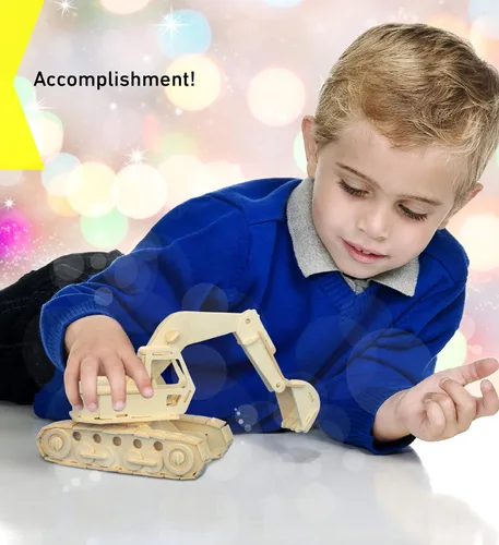 Vista 6 de Puzzled Rompecabezas 3D para motocicleta, kit de modelo de construcción de madera, divertido y educativo, juguete de madera para armar
