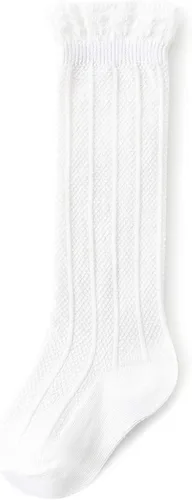 Zando Calcetines altos hasta la rodilla para bebé, calcetines con volantes para niñas pequeñas, recién nacidos, calcetines de vestir largos para