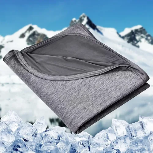 Vista 17 de HOMFINE - Manta refrescante para personas que duermen con calor, delgada, ligera, transpirable, doble cara, para cama, sofá y sillón, ideal